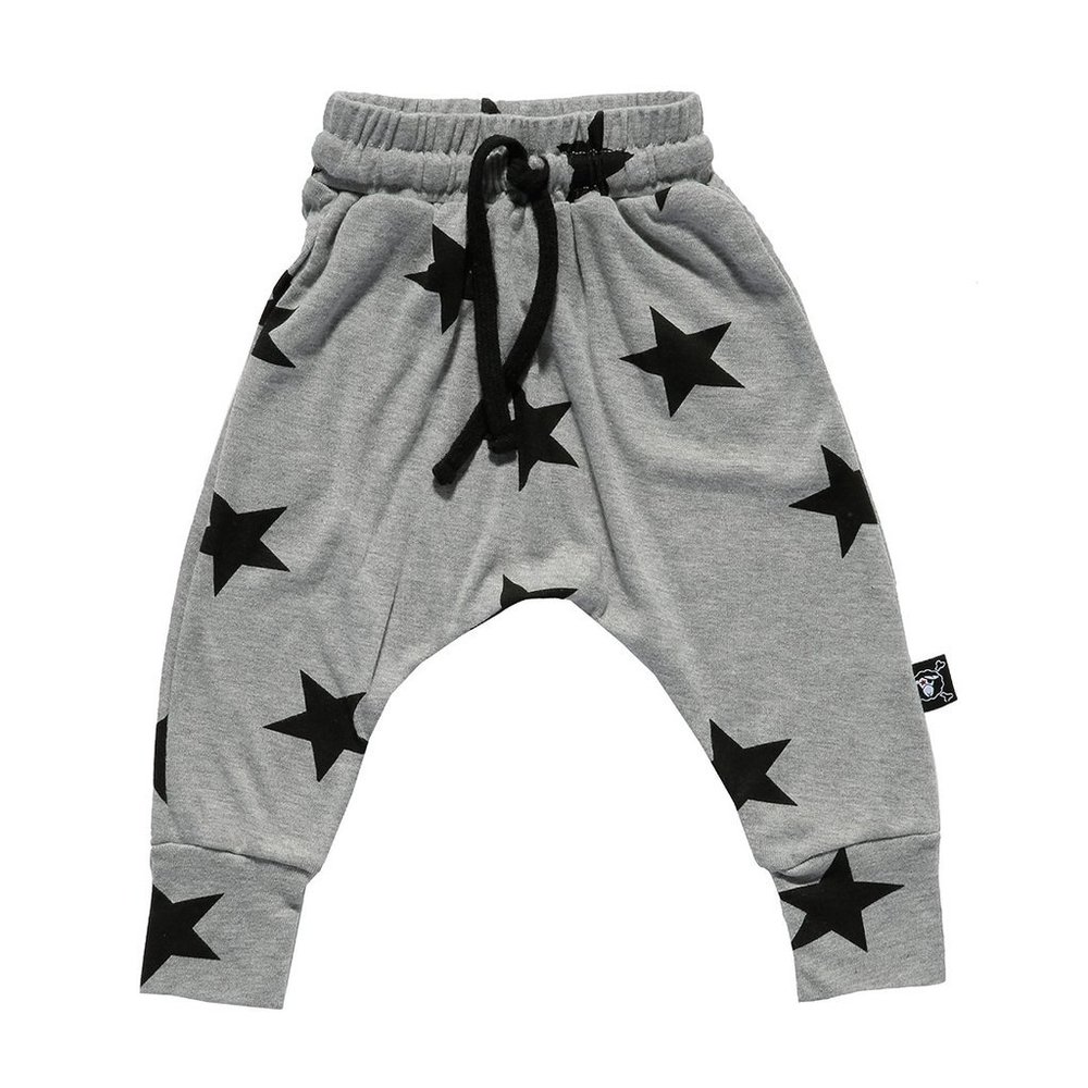 Nununu Star Baggy Pants Heather Grey (Winter Weight)